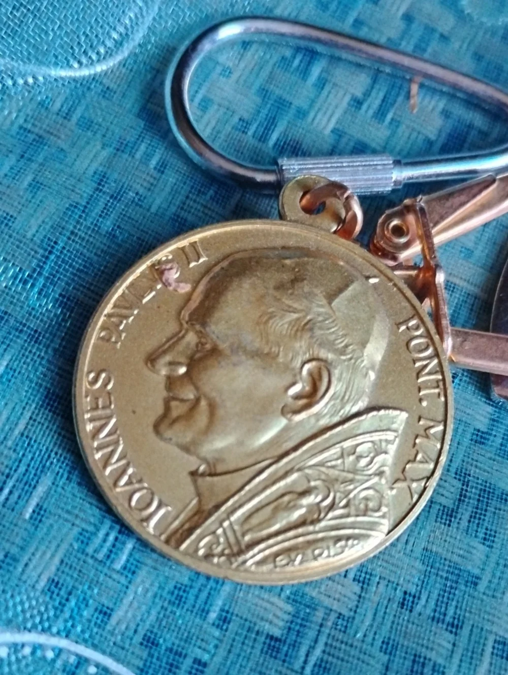 Gold & Silver Religious Coin Keychain(4)
